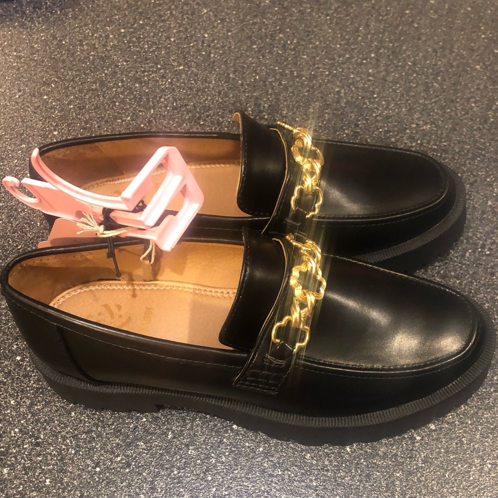 Women’s loafer Sam and Libby shoes Rylan lug sole loafer black size 9 1/2  NWT - Picture 2 of 16